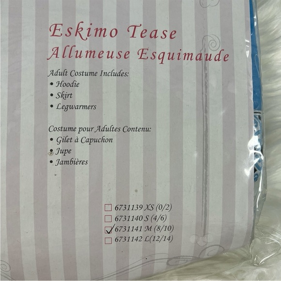 French Kiss Blue sexy Eskimo Costume NEW M 8-10 S 4-6 Halloween - Picture 6 of 13